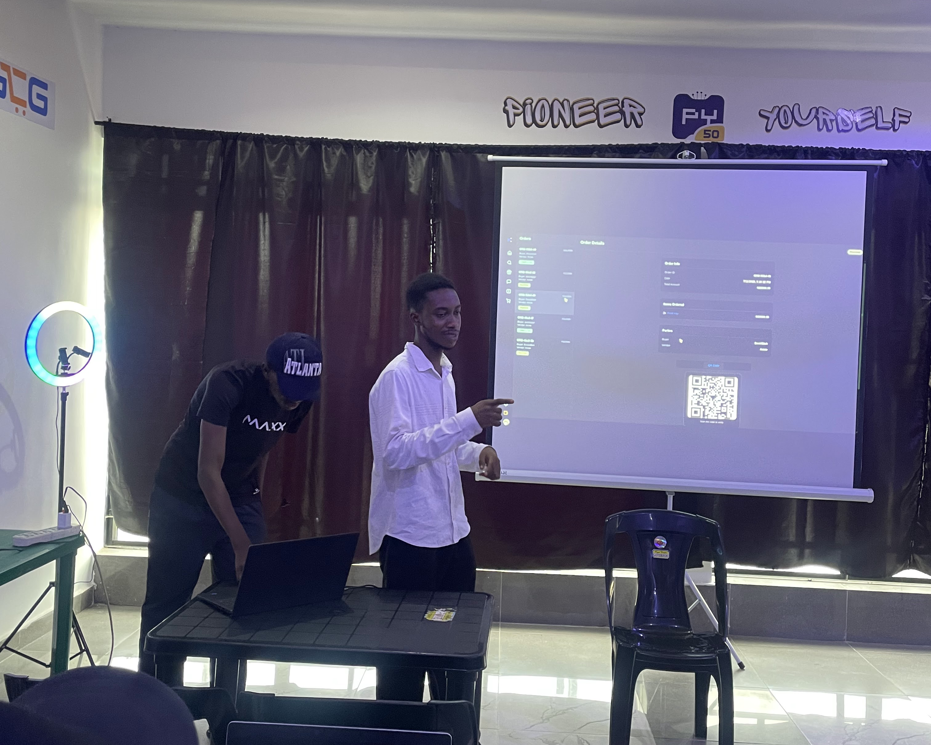 PY50 alumni founders presenting their startup in Uyo