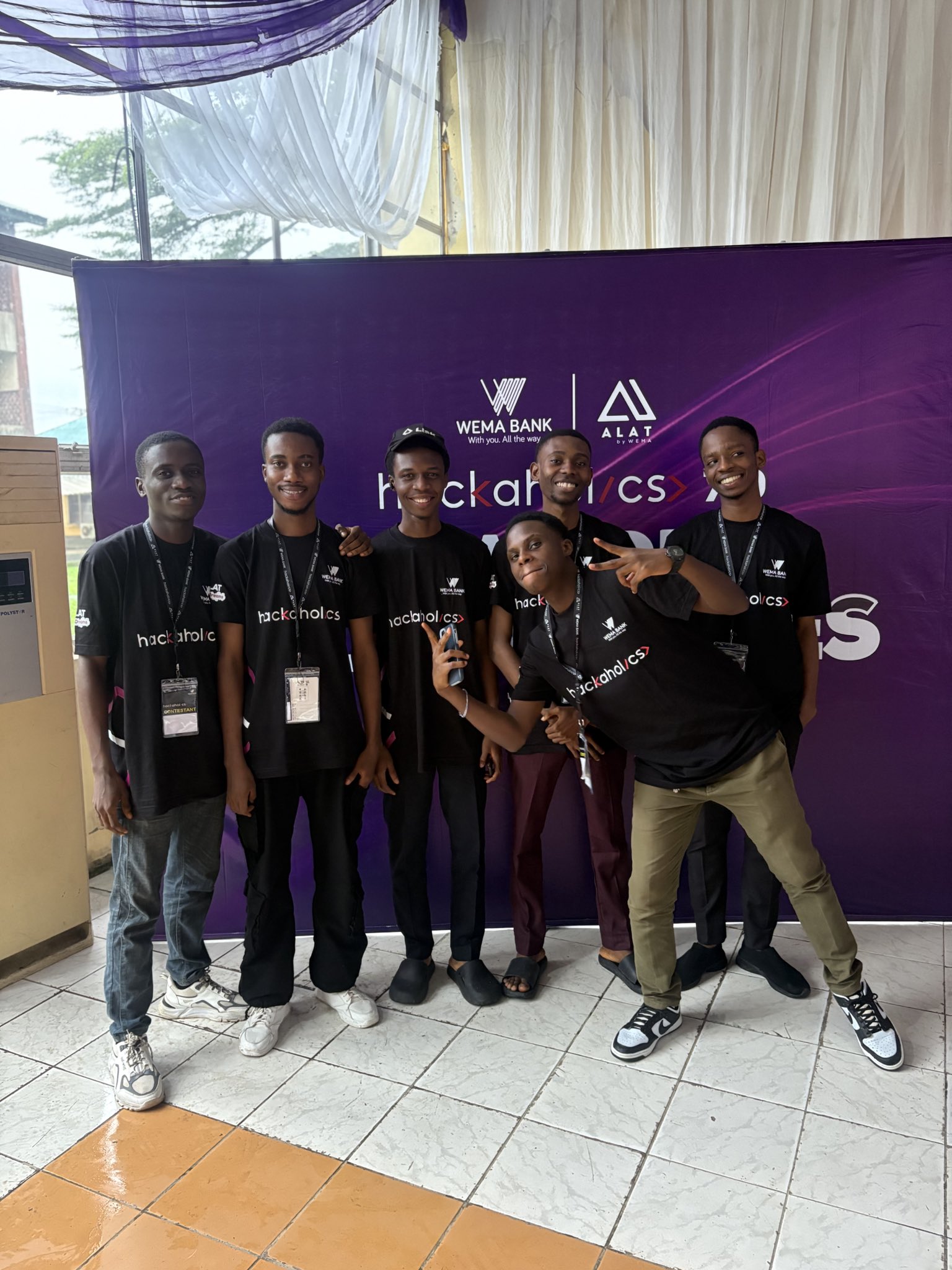 PY50 alumni team at a hackathon in Nigeria